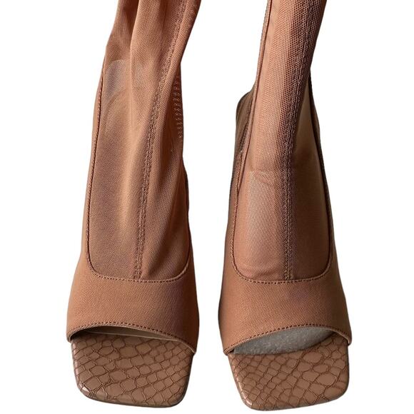 Steve Madden Boots Beverley Blush Mesh Nude Over Knee Boot Women's Size 6.5 - Picture 4 of 10